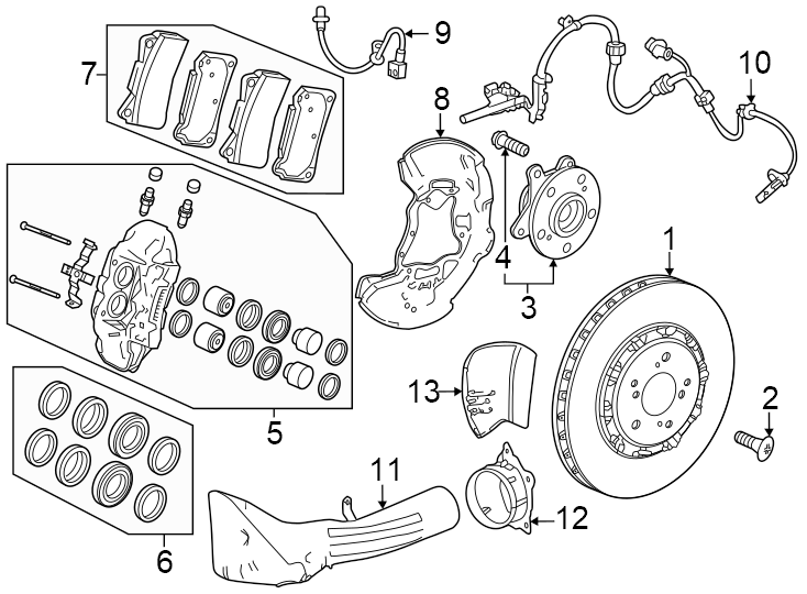 10Front suspension. Brake components.https://images.simplepart.com/images/parts/motor/fullsize/4414277.png