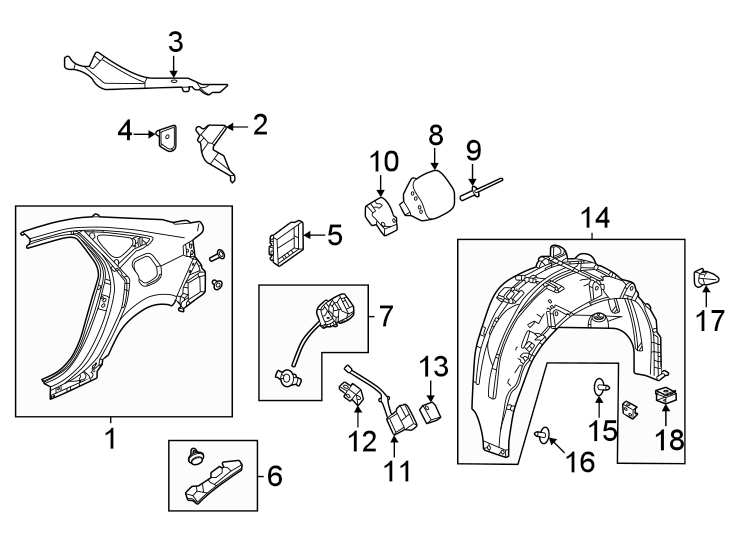 5Exterior trim. Quarter panel & components.https://images.simplepart.com/images/parts/motor/fullsize/4414615.png