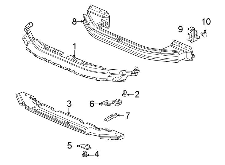 9Front bumper & grille. Bumper & components.https://images.simplepart.com/images/parts/motor/fullsize/4418010.png