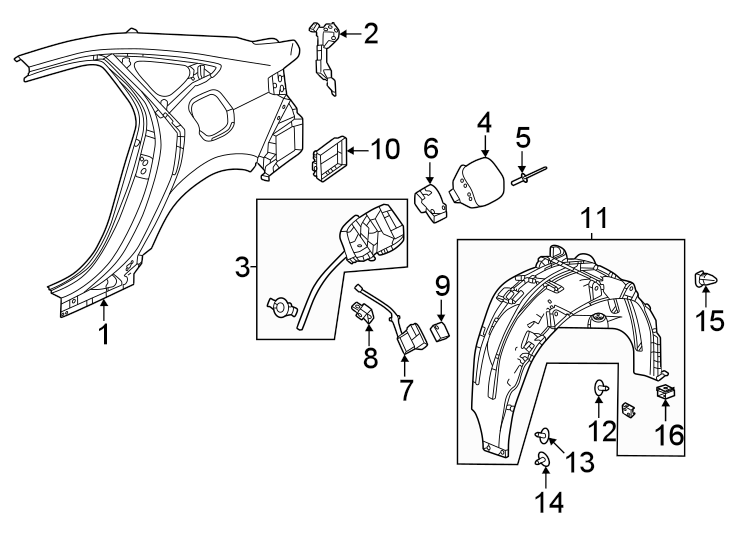 Quarter panel & components.