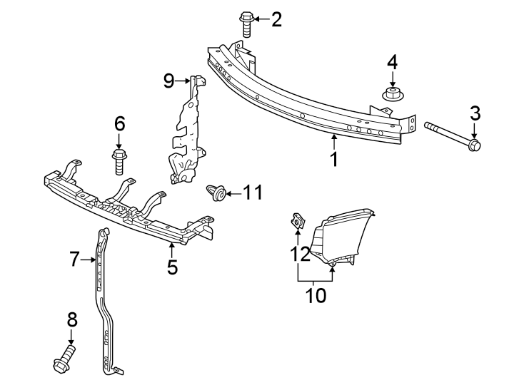 1Front bumper & grille. Bumper & components.https://images.simplepart.com/images/parts/motor/fullsize/4419011.png