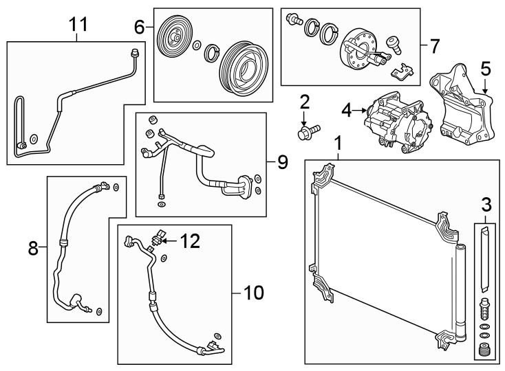 6AIR CONDITIONER & HEATER. COMPRESSOR & LINES. CONDENSER.https://images.simplepart.com/images/parts/motor/fullsize/4419070.png