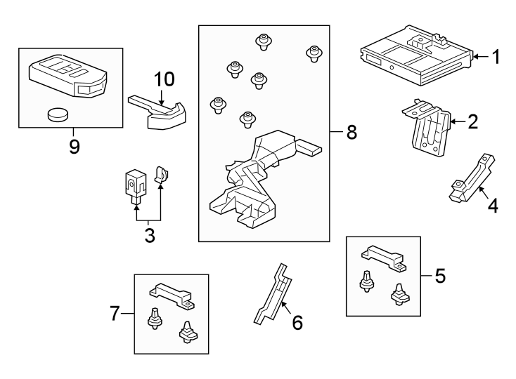 KEYLESS ENTRY COMPONENTS.