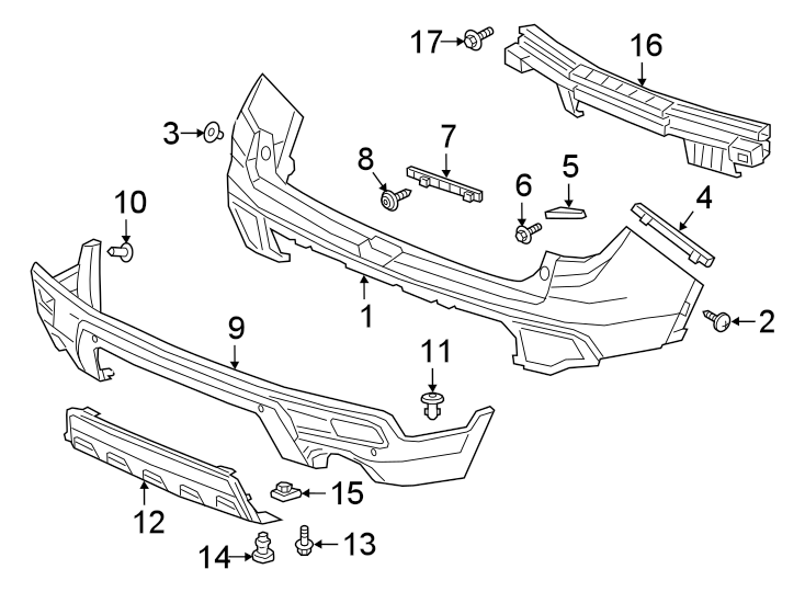 3REAR BUMPER. BUMPER & COMPONENTS.https://images.simplepart.com/images/parts/motor/fullsize/4419655.png