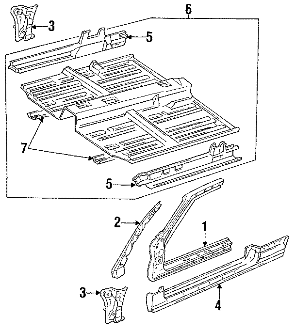 7PILLARS. ROCKER & FLOOR. HINGE PILLAR. UNISIDE.https://images.simplepart.com/images/parts/motor/fullsize/4420260.png