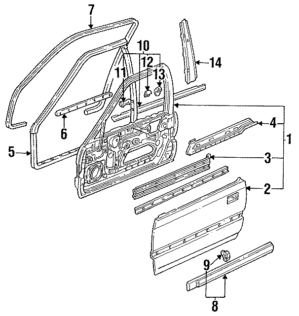 13FRONT DOOR. DOOR & COMPONENTS. EXTERIOR TRIM.https://images.simplepart.com/images/parts/motor/fullsize/4420795.png