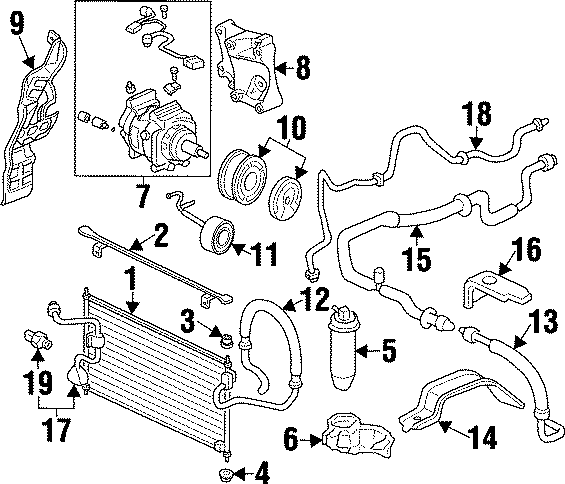 17AIR CONDITIONER & HEATER. COMPRESSOR & LINES. CONDENSER.https://images.simplepart.com/images/parts/motor/fullsize/4421055.png