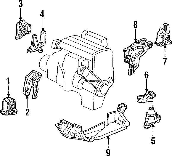 1ENGINE / TRANSAXLE. ENGINE & TRANS MOUNTING.https://images.simplepart.com/images/parts/motor/fullsize/4421145.png