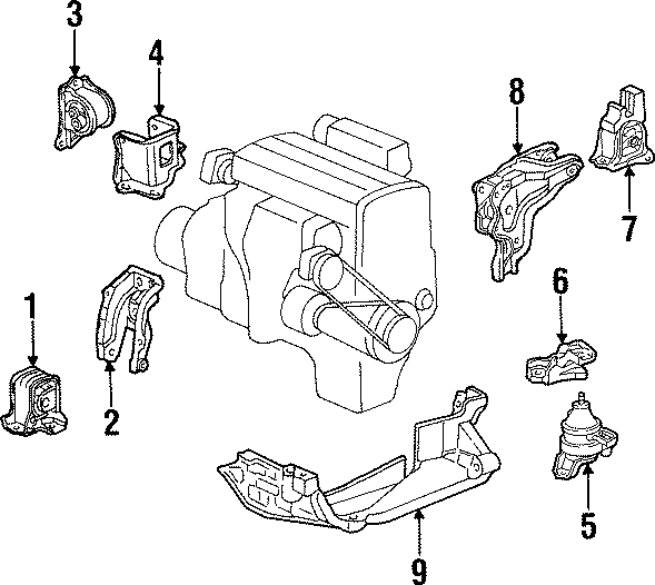 9ENGINE / TRANSAXLE. ENGINE & TRANS MOUNTING.https://images.simplepart.com/images/parts/motor/fullsize/4421150.png