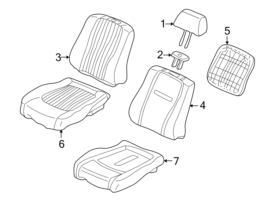 SEATS & TRACKS. FRONT SEAT COMPONENTS.