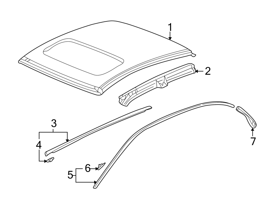 6EXTERIOR TRIM. ROOF & COMPONENTS.https://images.simplepart.com/images/parts/motor/fullsize/4422385.png