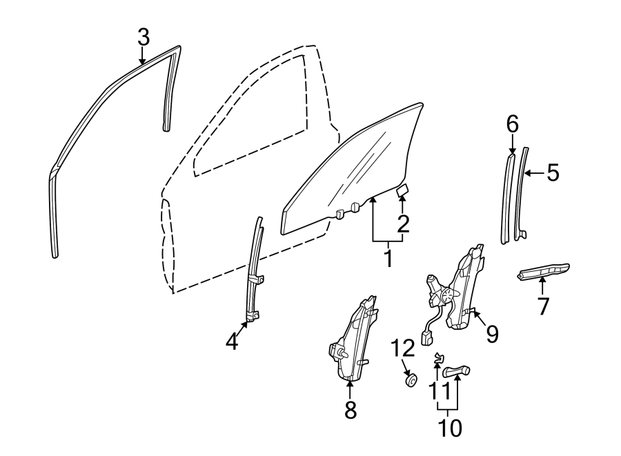 11FRONT DOOR. GLASS & HARDWARE.https://images.simplepart.com/images/parts/motor/fullsize/4422435.png