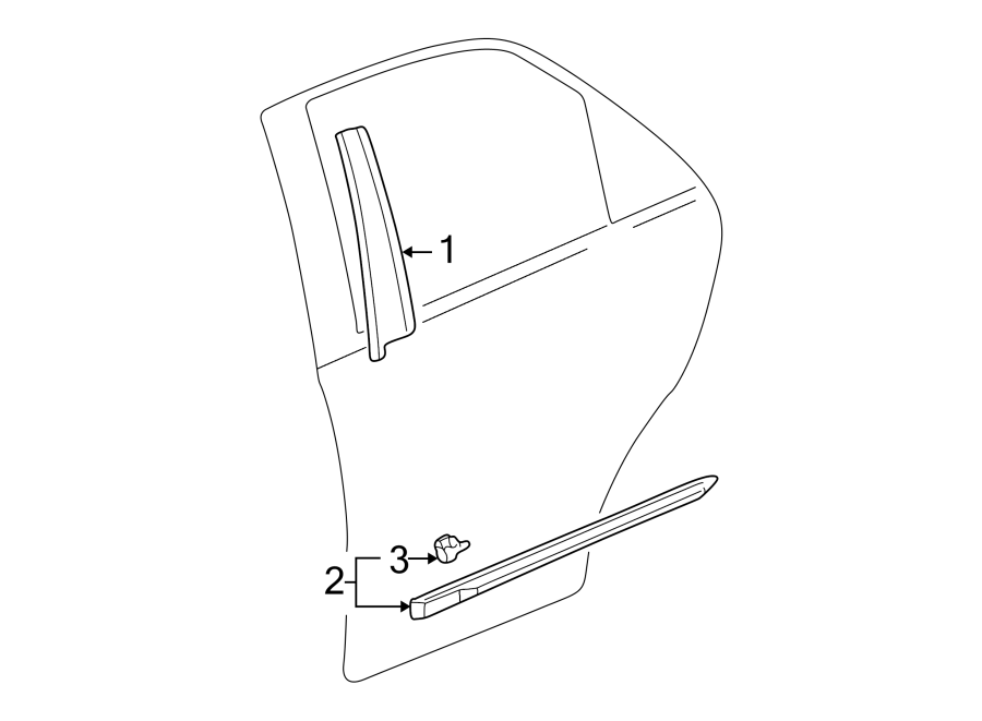 3REAR DOOR. EXTERIOR TRIM.https://images.simplepart.com/images/parts/motor/fullsize/4422460.png