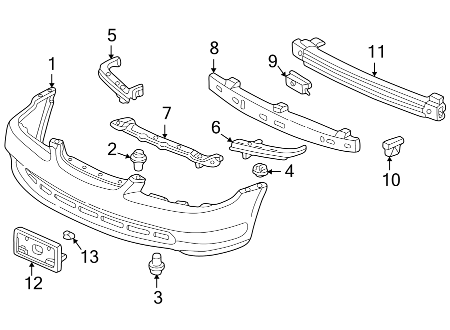 13FRONT BUMPER. BUMPER & COMPONENTS.https://images.simplepart.com/images/parts/motor/fullsize/4423010.png