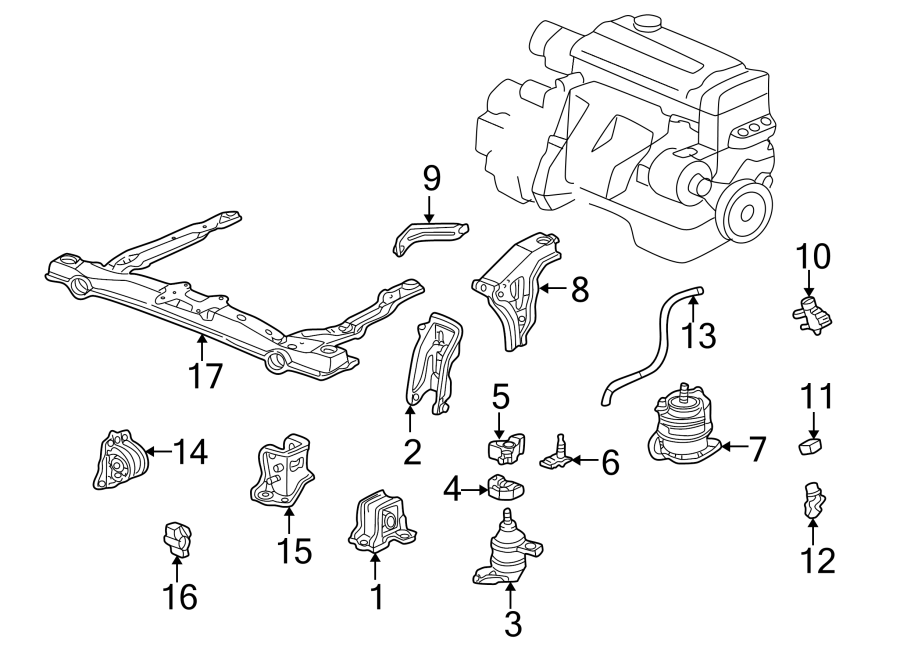 14ENGINE / TRANSAXLE. ENGINE & TRANS MOUNTING.https://images.simplepart.com/images/parts/motor/fullsize/4423180.png