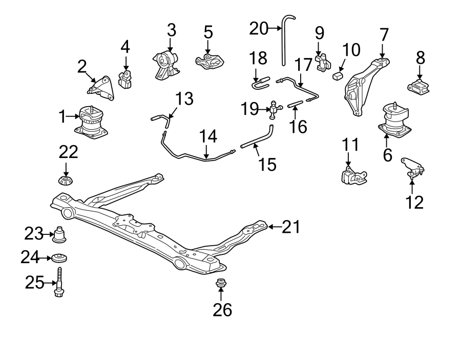 25ENGINE / TRANSAXLE. ENGINE & TRANS MOUNTING.https://images.simplepart.com/images/parts/motor/fullsize/4423195.png