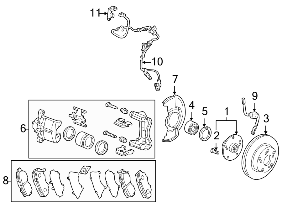 1FRONT SUSPENSION. BRAKE COMPONENTS.https://images.simplepart.com/images/parts/motor/fullsize/4423235.png