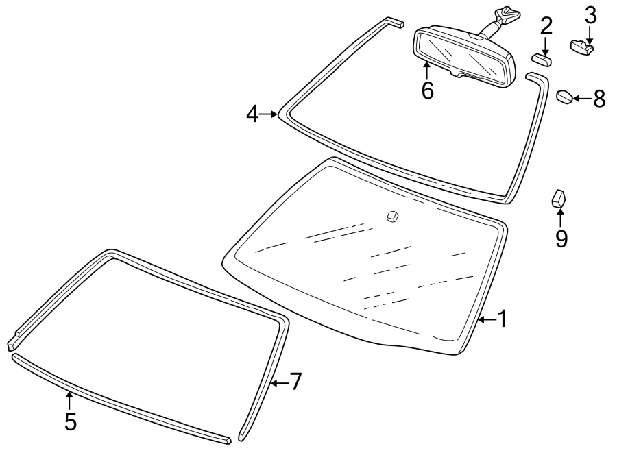 3WINDSHIELD. GLASS. REVEAL MOLDINGS.https://images.simplepart.com/images/parts/motor/fullsize/4423300.png