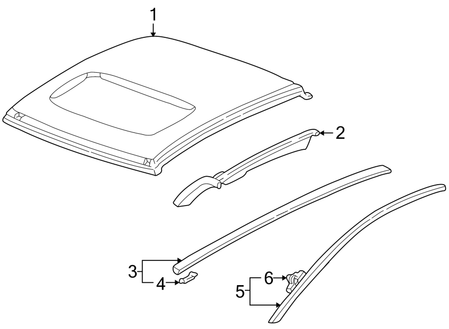 6EXTERIOR TRIM. ROOF & COMPONENTS.https://images.simplepart.com/images/parts/motor/fullsize/4423385.png