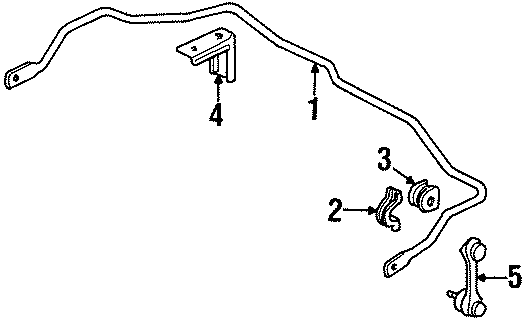 REAR SUSPENSION. STABILIZER BAR & COMPONENTS.