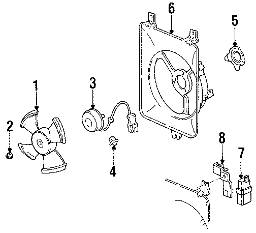 AIR CONDITIONER & HEATER. CONDENSER FAN.