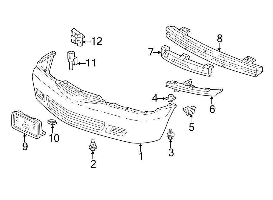 3Front bumper. Bumper & components.https://images.simplepart.com/images/parts/motor/fullsize/4427010.png