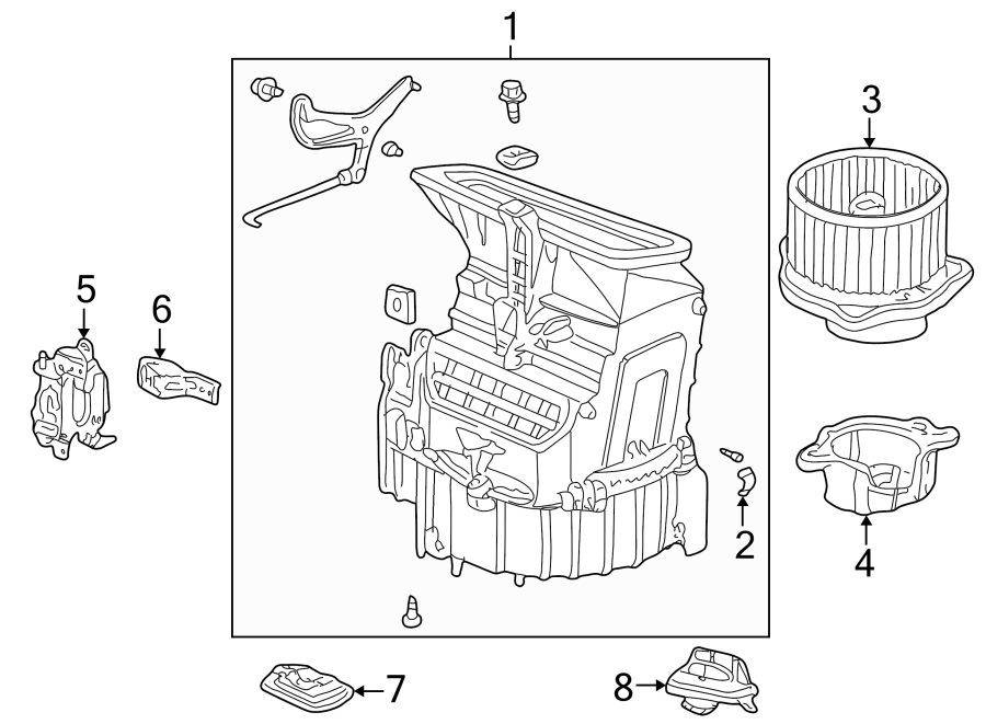 AIR CONDITIONER & HEATER. BLOWER MOTOR & FAN.