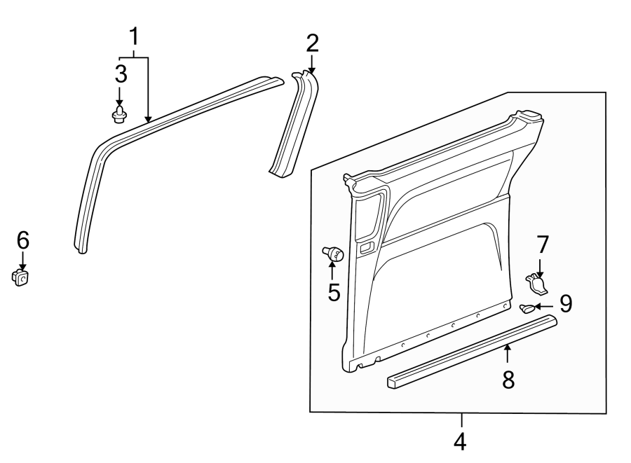 1SIDE LOADING DOOR. INTERIOR TRIM.https://images.simplepart.com/images/parts/motor/fullsize/4427440.png