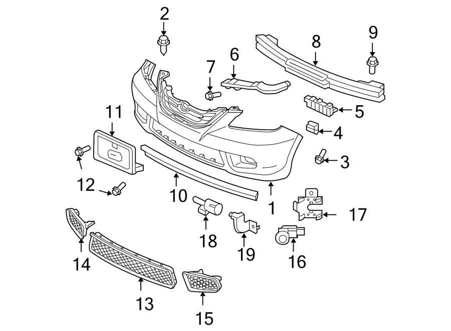 19FRONT BUMPER. BUMPER & COMPONENTS.https://images.simplepart.com/images/parts/motor/fullsize/4428012.png