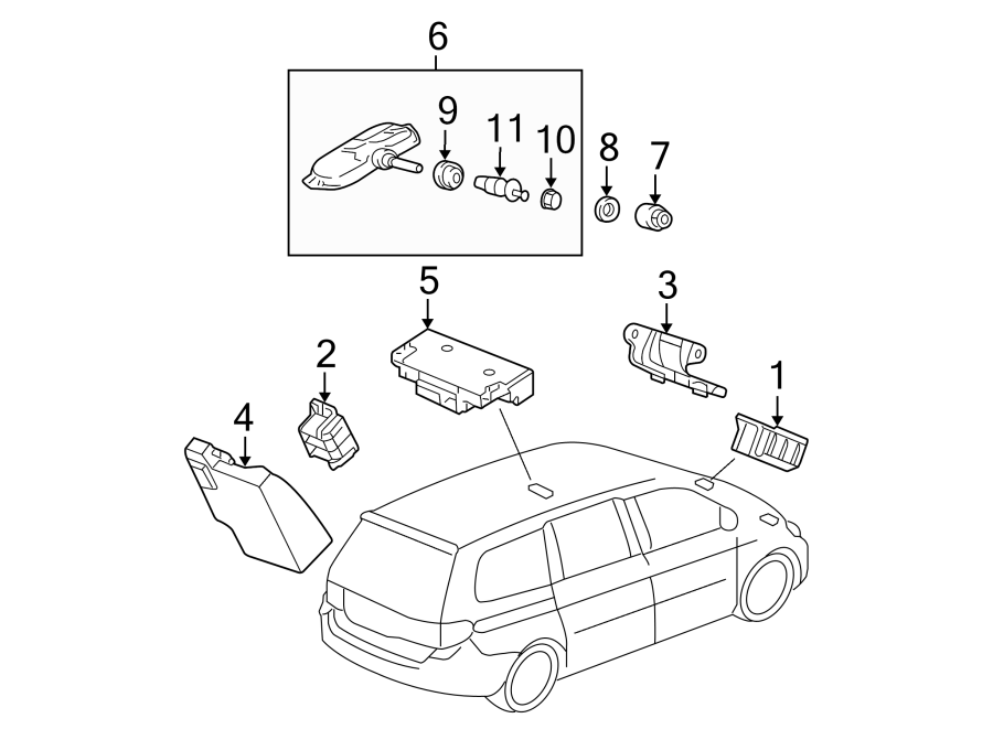 10TIRE PRESSURE MONITOR COMPONENTS.https://images.simplepart.com/images/parts/motor/fullsize/4428140.png