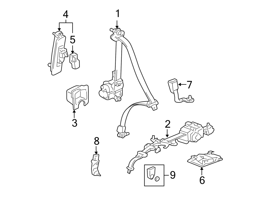 6RESTRAINT SYSTEMS. REAR SEAT BELTS.https://images.simplepart.com/images/parts/motor/fullsize/4428320.png