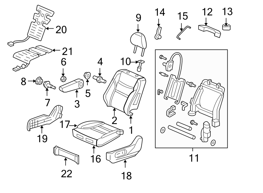 19SEATS & TRACKS. FRONT SEAT COMPONENTS.https://images.simplepart.com/images/parts/motor/fullsize/4428330.png