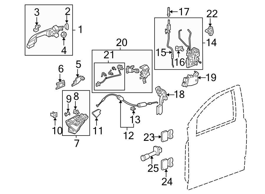 19FRONT DOOR. LOCK & HARDWARE.https://images.simplepart.com/images/parts/motor/fullsize/4428440.png