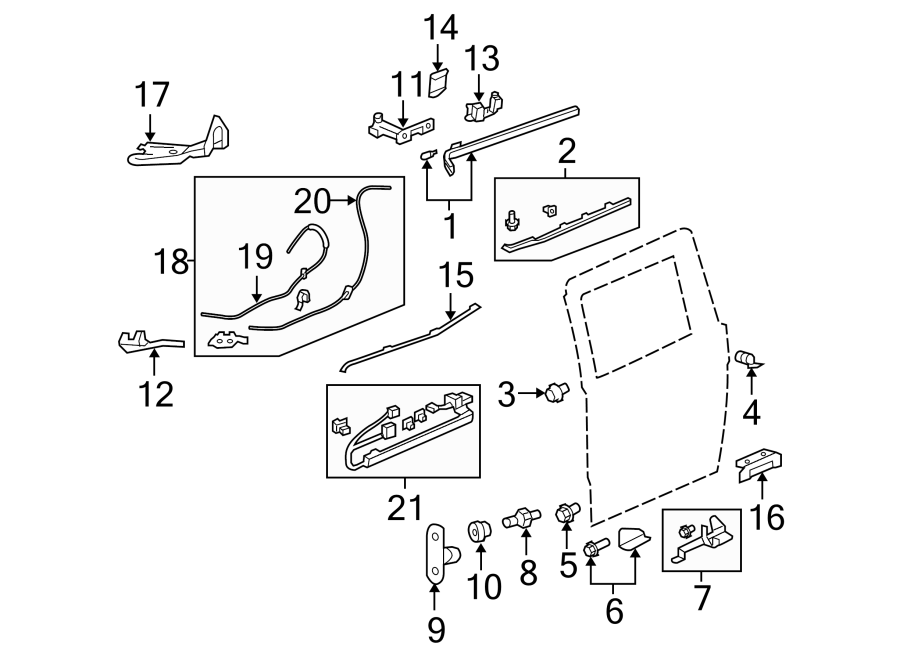 11Engine / transaxle. Side loading door. Door & components.https://images.simplepart.com/images/parts/motor/fullsize/4428455.png