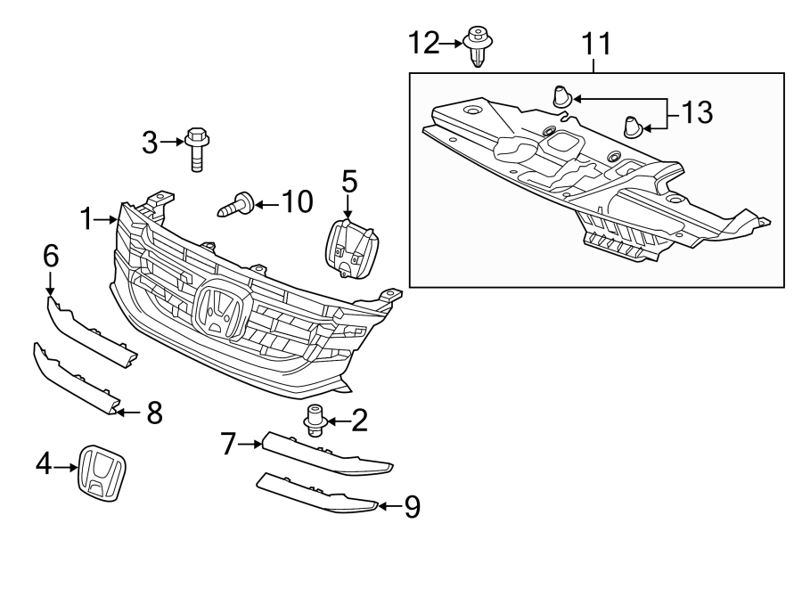 11GRILLE & COMPONENTS.https://images.simplepart.com/images/parts/motor/fullsize/4429017.png