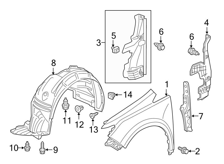 12Exterior trim. Fender & components.https://images.simplepart.com/images/parts/motor/fullsize/4429100.png