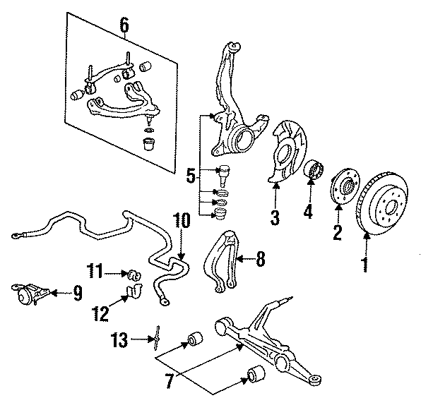 8FRONT SUSPENSION. BRAKE COMPONENTS. STABILIZER BAR & COMPONENTS. SUSPENSION COMPONENTS.https://images.simplepart.com/images/parts/motor/fullsize/4430115.png