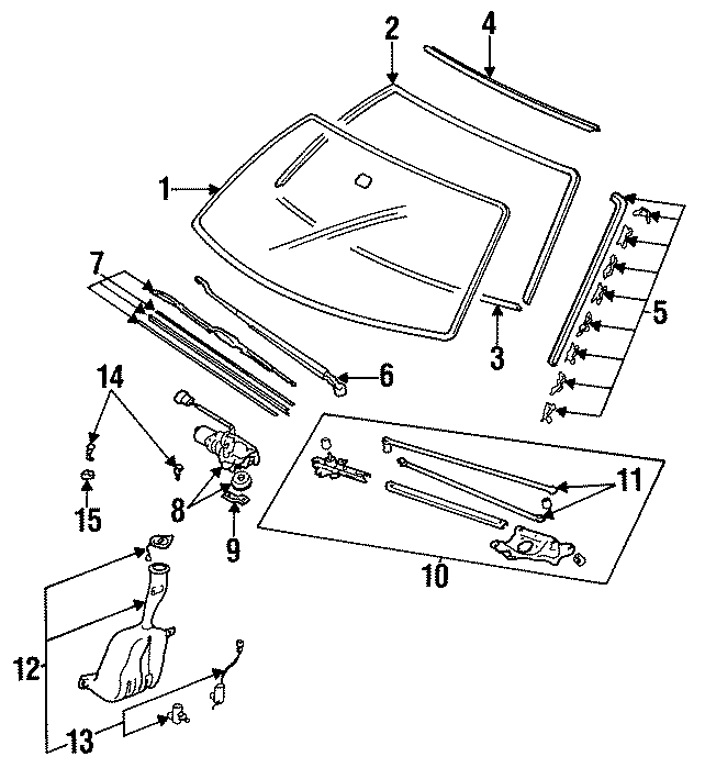 10WINDSHIELD. GLASS. REVEAL MOLDINGS. WIPER & WASHER COMPONENTS.https://images.simplepart.com/images/parts/motor/fullsize/4430155.png