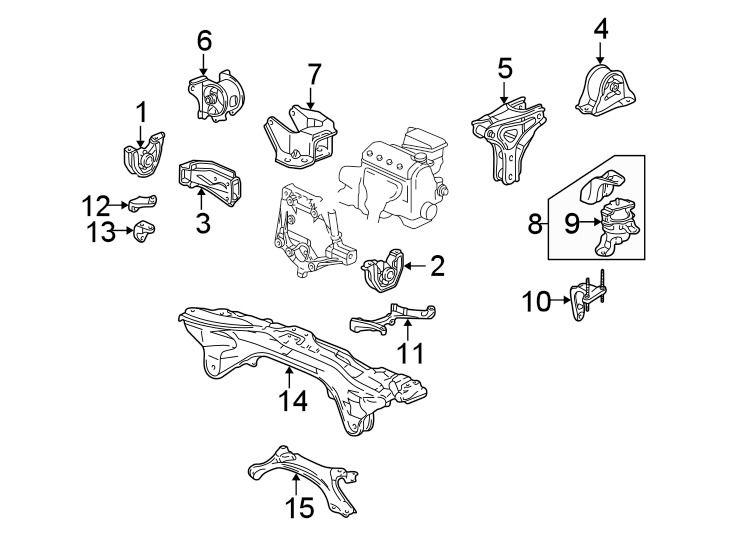 1Engine / transaxle. Engine & TRANS mounting.https://images.simplepart.com/images/parts/motor/fullsize/4431120.png