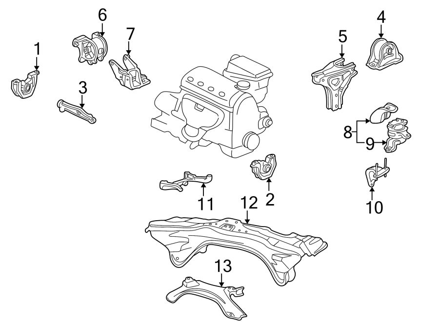 6ENGINE / TRANSAXLE. ENGINE & TRANS MOUNTING.https://images.simplepart.com/images/parts/motor/fullsize/4431125.png