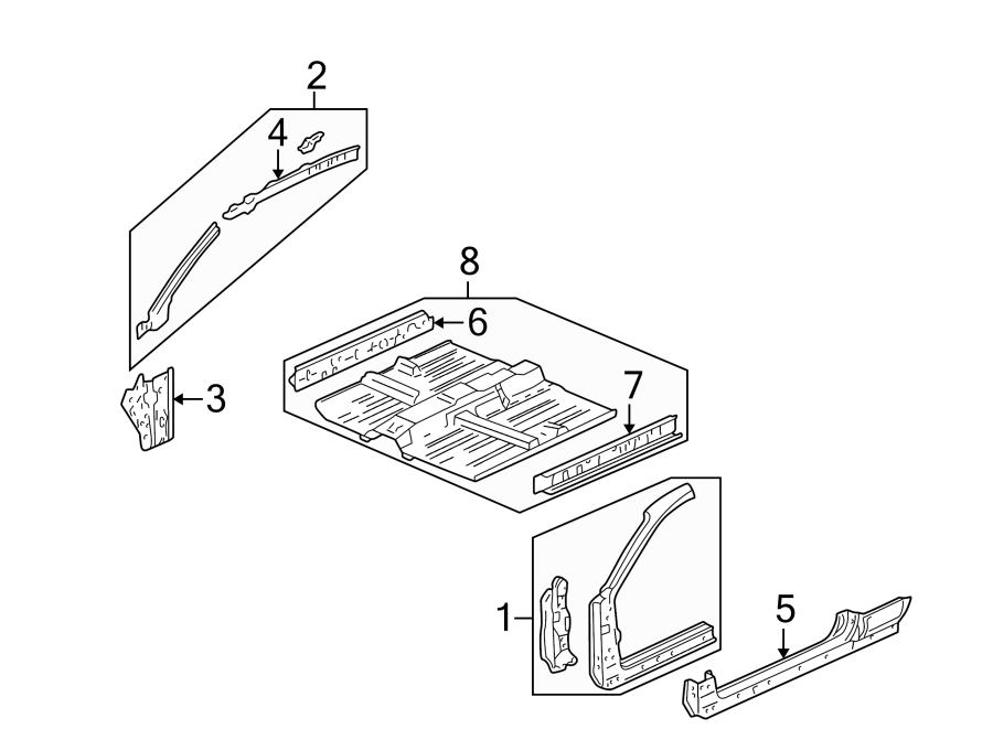 2PILLARS. ROCKER & FLOOR. FLOOR & RAILS. HINGE PILLAR.https://images.simplepart.com/images/parts/motor/fullsize/4431345.png