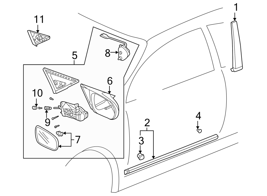 3FRONT DOOR. EXTERIOR TRIM. OUTSIDE MIRRORS.https://images.simplepart.com/images/parts/motor/fullsize/4431380.png