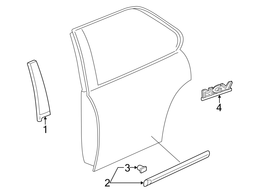 3REAR DOOR. EXTERIOR TRIM.https://images.simplepart.com/images/parts/motor/fullsize/4431435.png