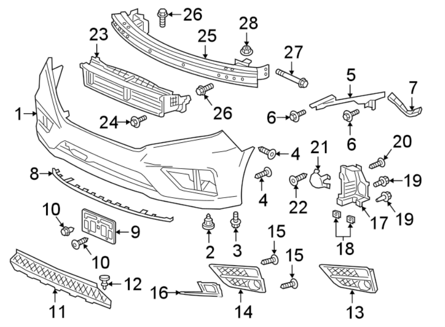 2Front bumper & grille. Bumper & components.https://images.simplepart.com/images/parts/motor/fullsize/4433010.png