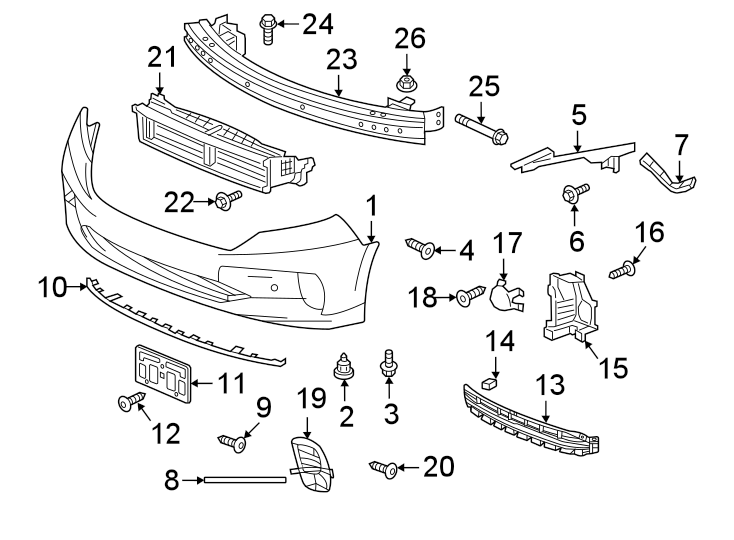 2Front bumper & grille. Bumper & components.https://images.simplepart.com/images/parts/motor/fullsize/4433011.png