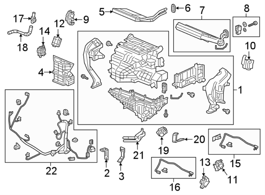 14AIR CONDITIONER & HEATER. EVAPORATOR & HEATER COMPONENTS.https://images.simplepart.com/images/parts/motor/fullsize/4433080.png