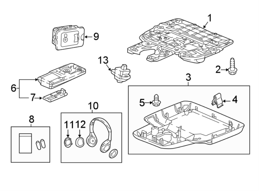 Entertainment system components.