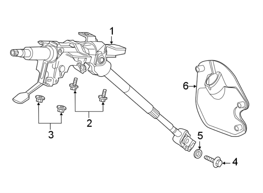 6STEERING COLUMN ASSEMBLY.https://images.simplepart.com/images/parts/motor/fullsize/4433265.png