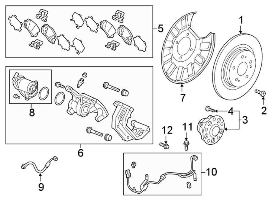 REAR SUSPENSION. BRAKE COMPONENTS.