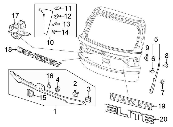 13Lift gate. Exterior trim.https://images.simplepart.com/images/parts/motor/fullsize/4433660.png